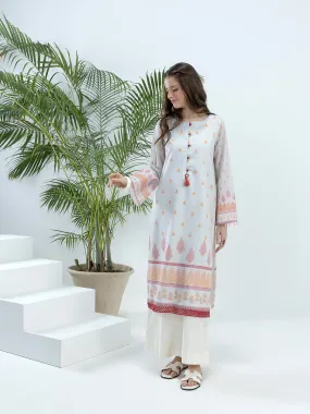 1pc Unstitched - Printed Lawn Shirt