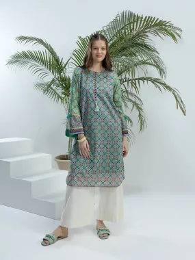 1pc Unstitched - Printed Lawn Shirt