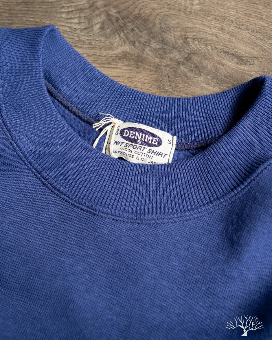 261 Four Needle Raglan Crew Neck Sweatshirt - Blue