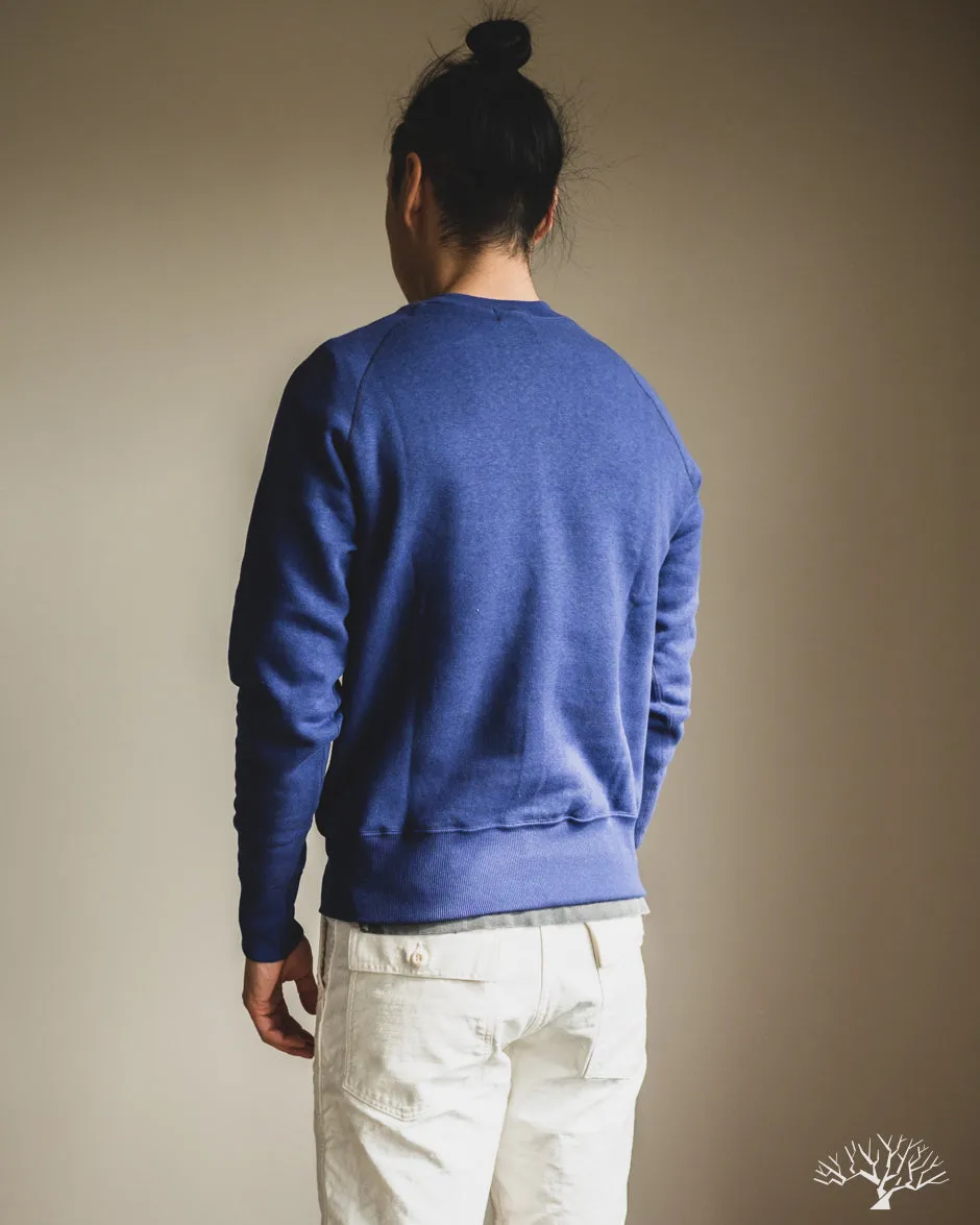 261 Four Needle Raglan Crew Neck Sweatshirt - Blue