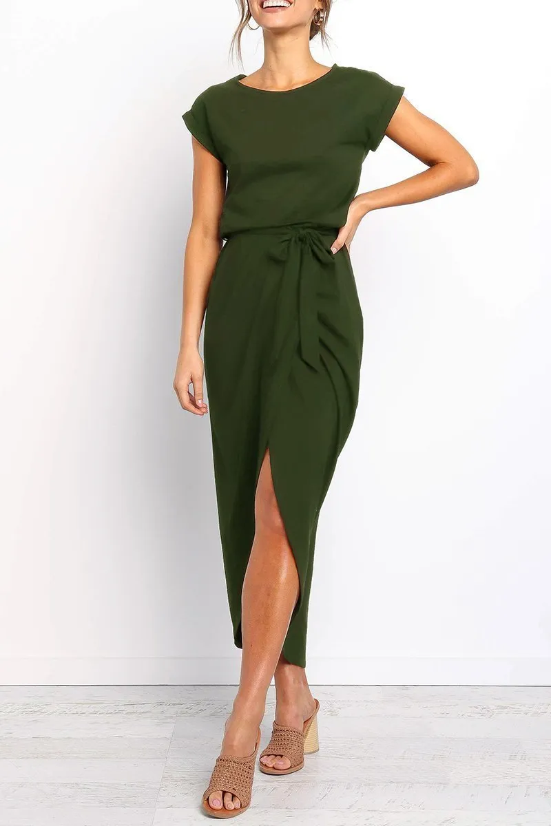 After Midnight Ankle Length Midi Dress(4 Colors)