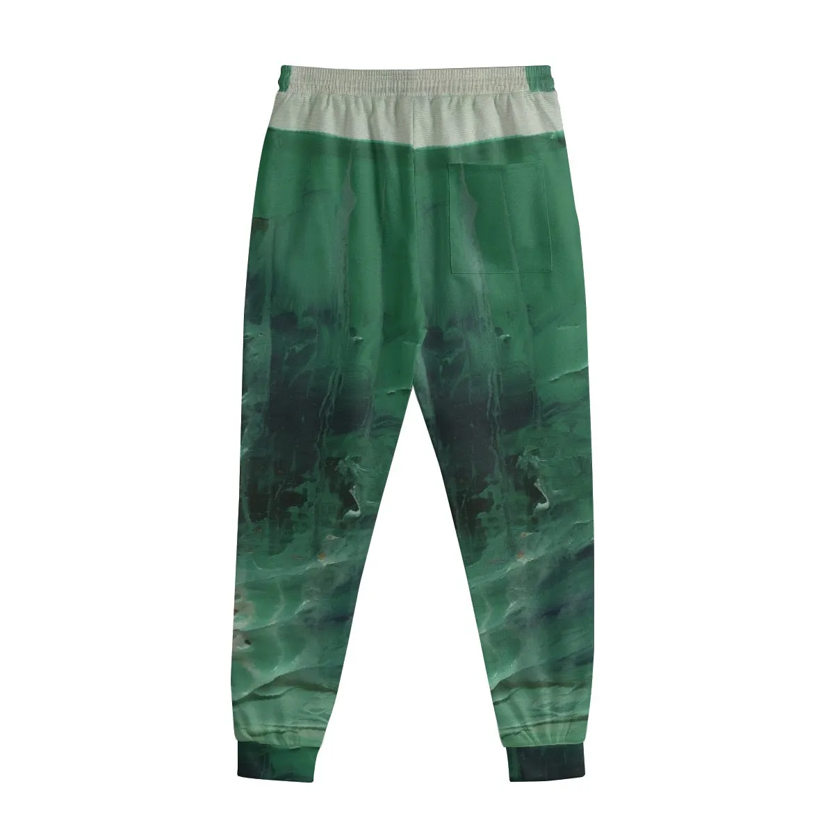 All-Over Print Men's Sweatpants With Waistband233 green abstract, print