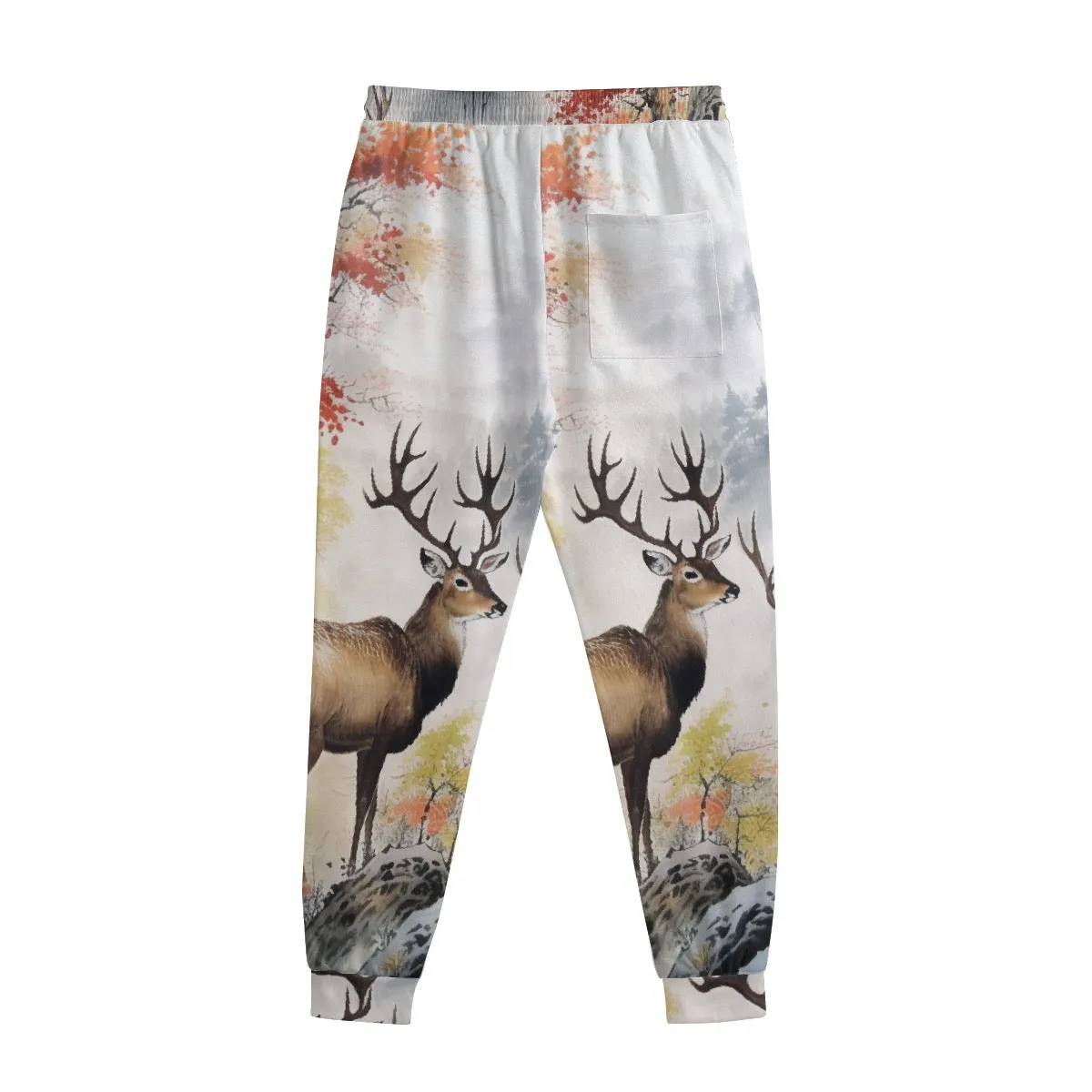 All-Over Print Men's Sweatpants With Waistband235 deer print