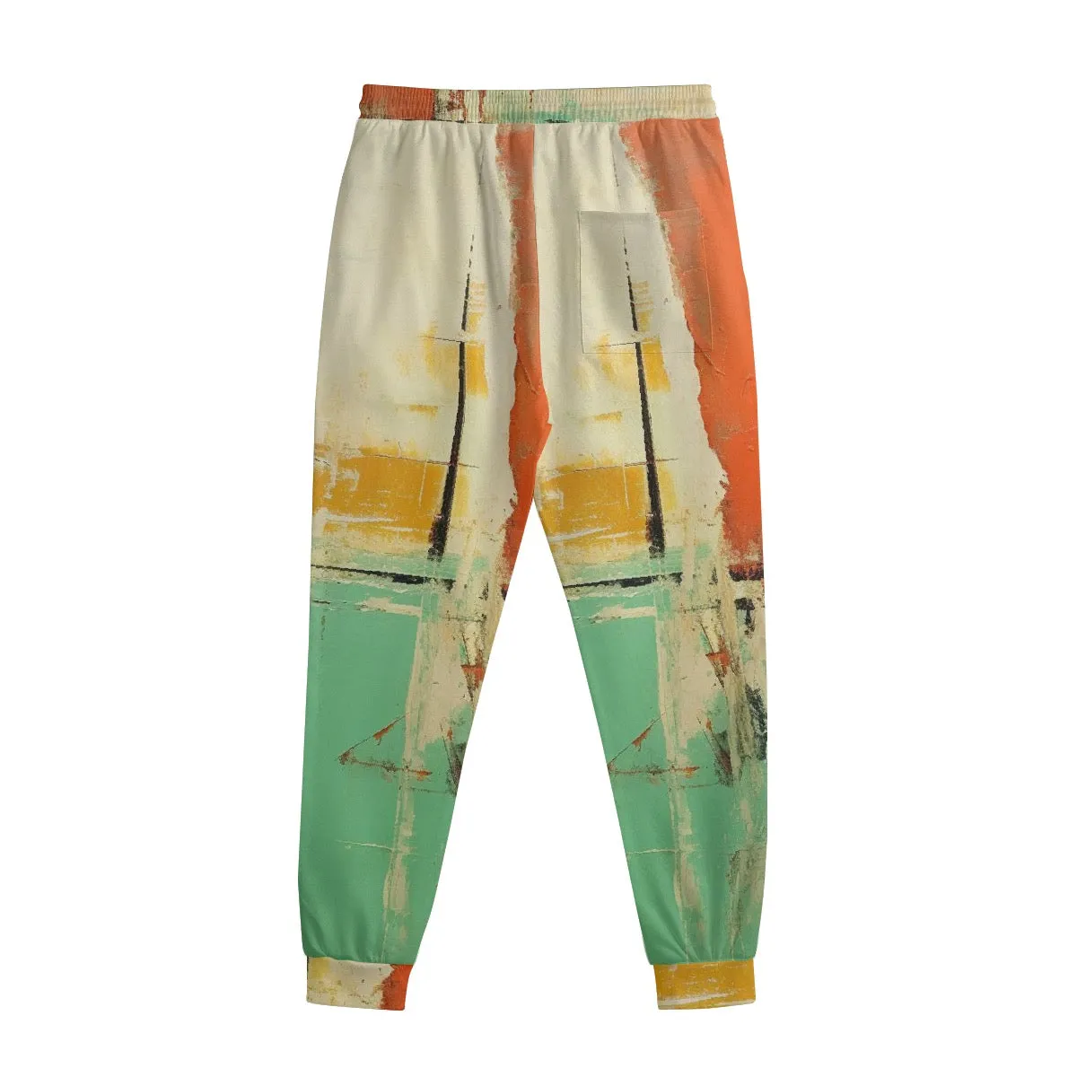 All-Over Print Men's Sweatpants With Waistband236 multicolored, abstract, print