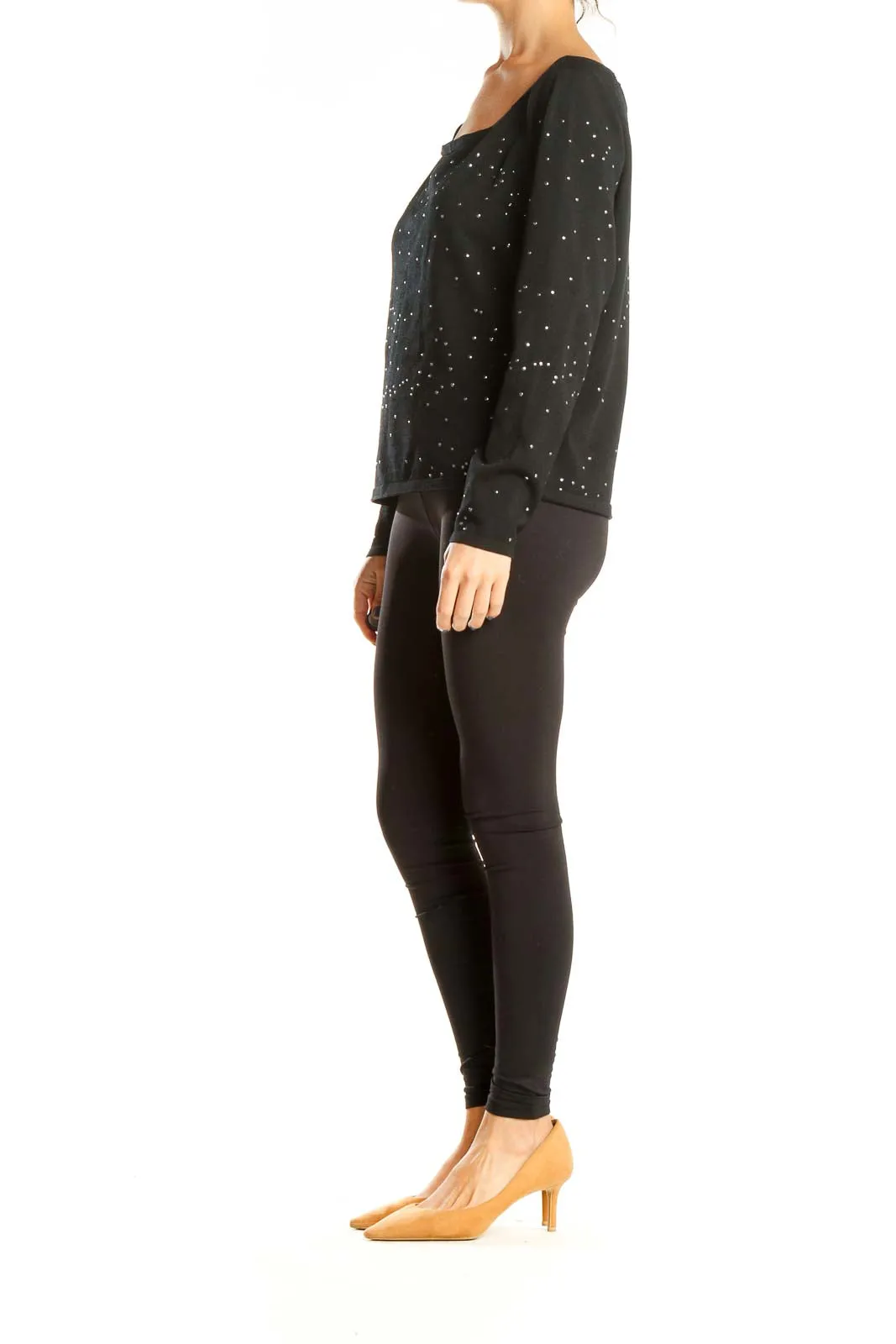 Black Sequin Chic Top