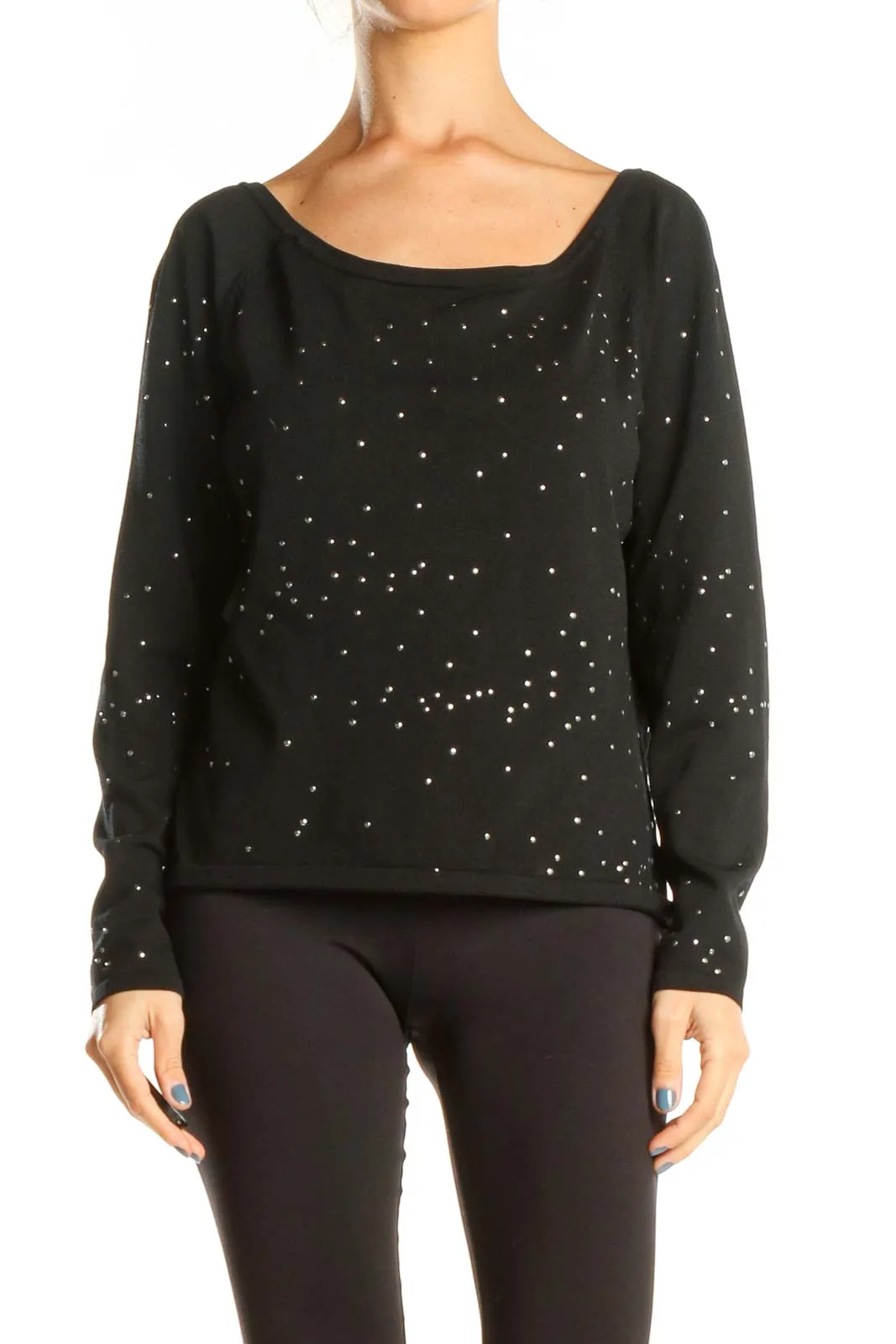 Black Sequin Chic Top