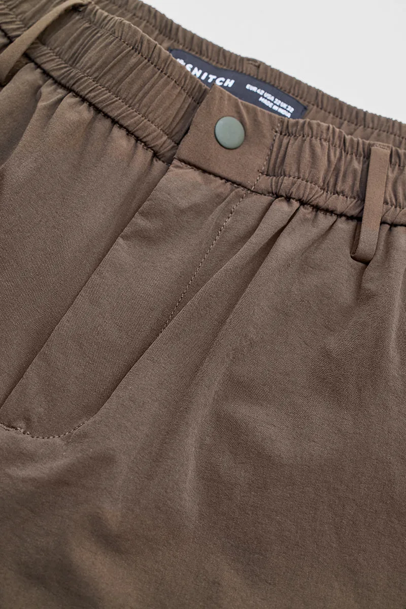 Brown Regular Fit Stretch Chinos