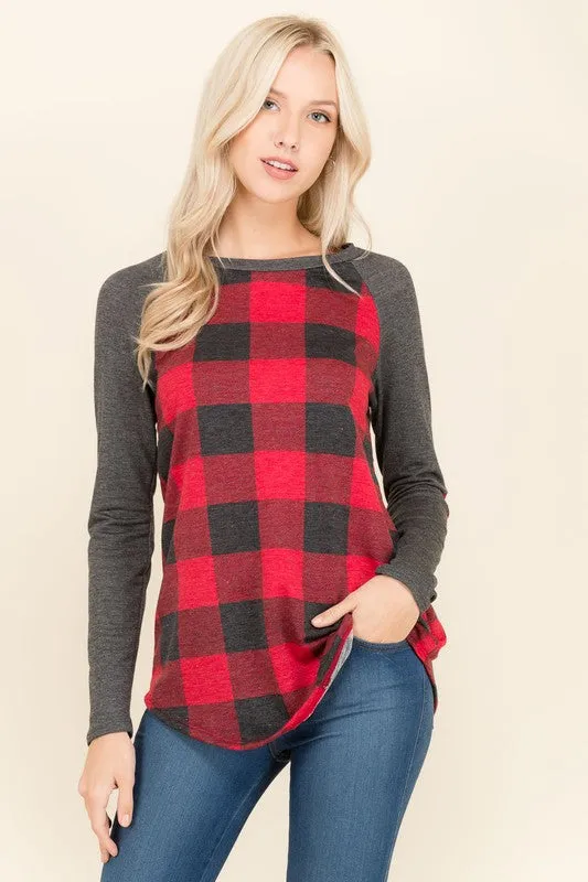 Buffalo Plaid Raglan