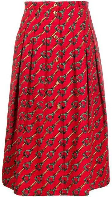 Chain Print Midi Dress