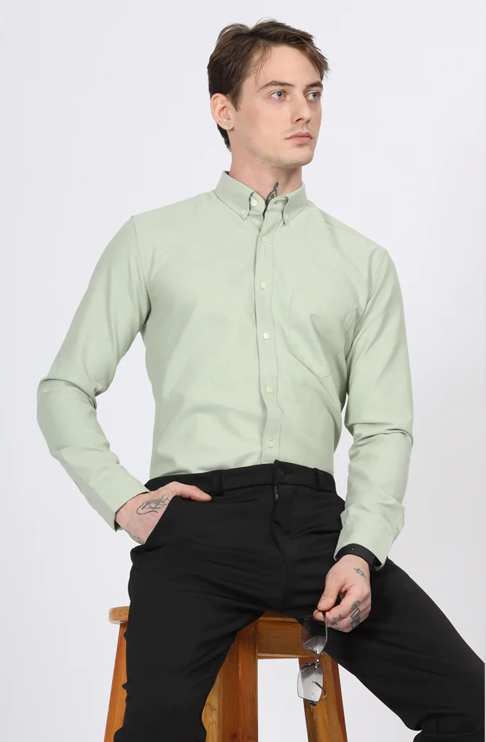 Classic Oxford Green Formal Shirt