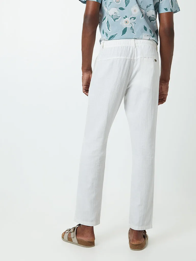 ETA Off-White Slim-Fit Mid-Rise Cotton-Blend Chinos