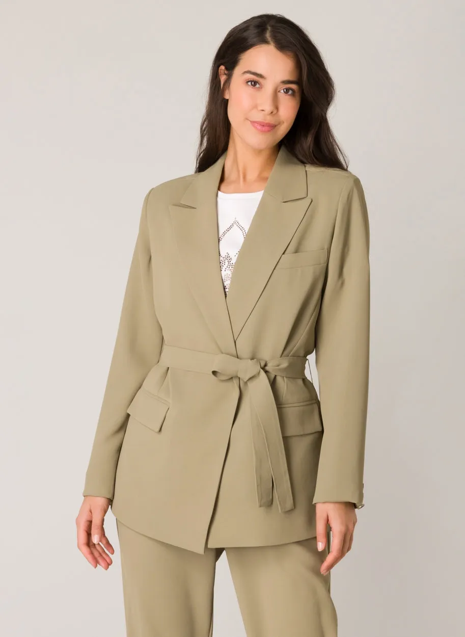 Fatih- Feminine Blazer with a bow belt.