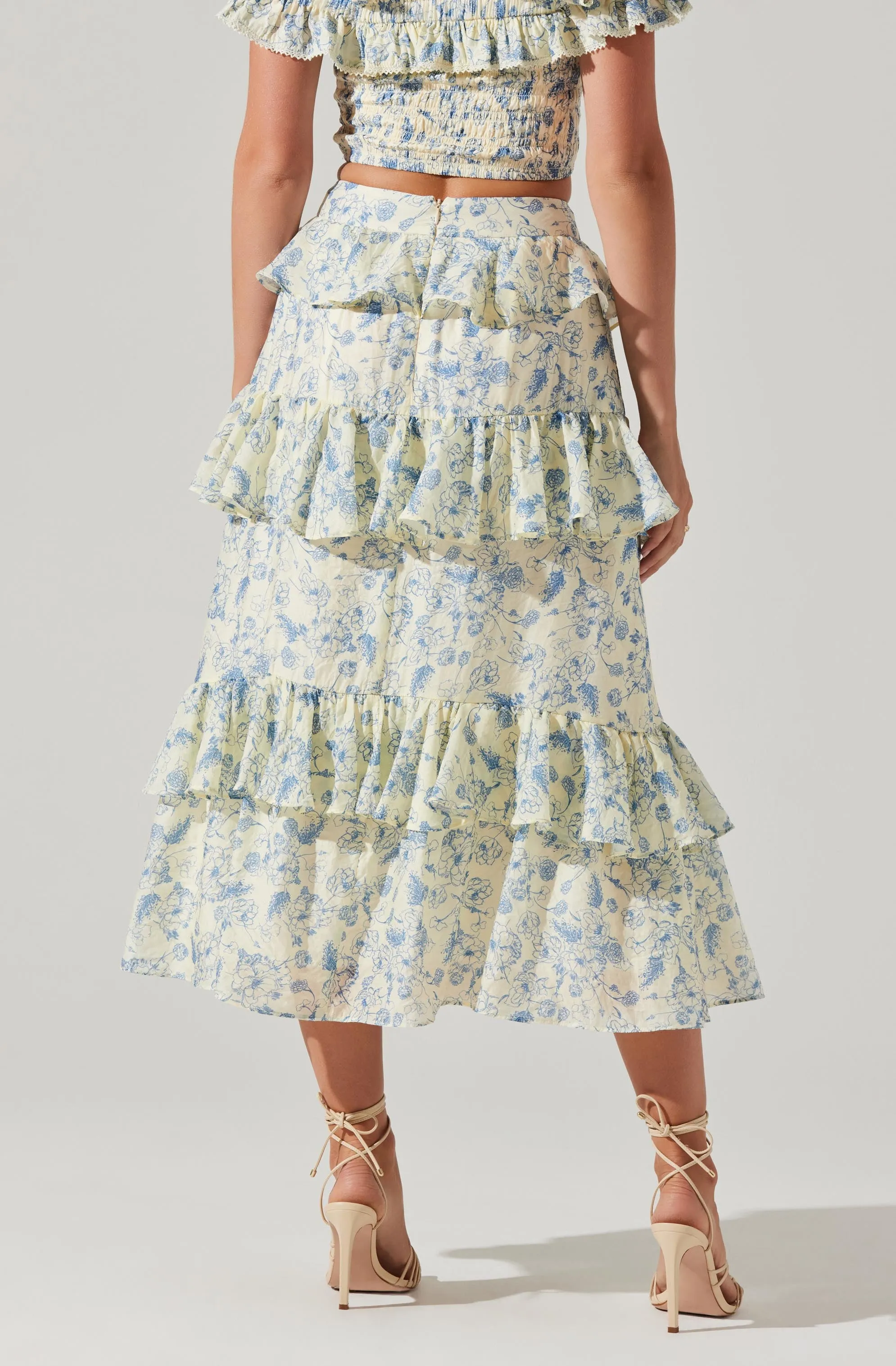 Foufette Floral Tiered Skirt