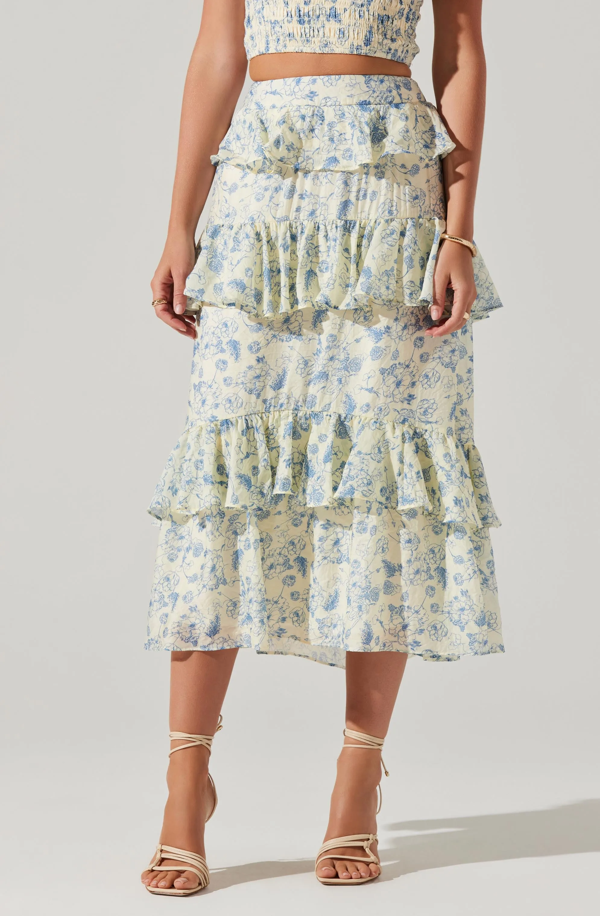 Foufette Floral Tiered Skirt