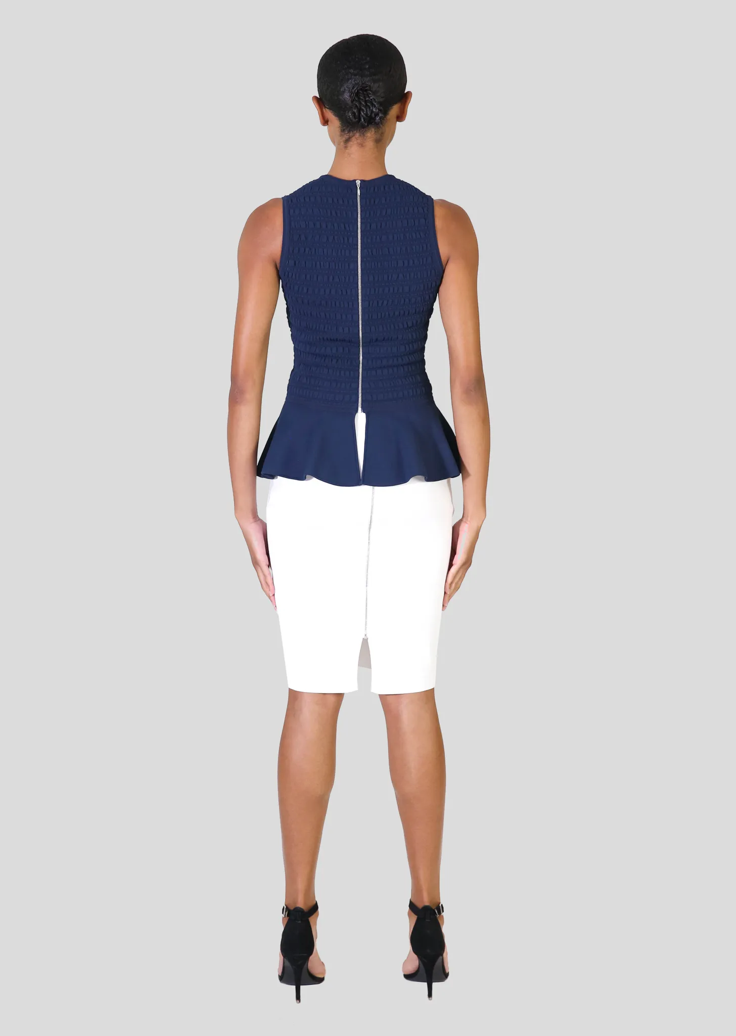 Gallia - Ruched Peplum Top