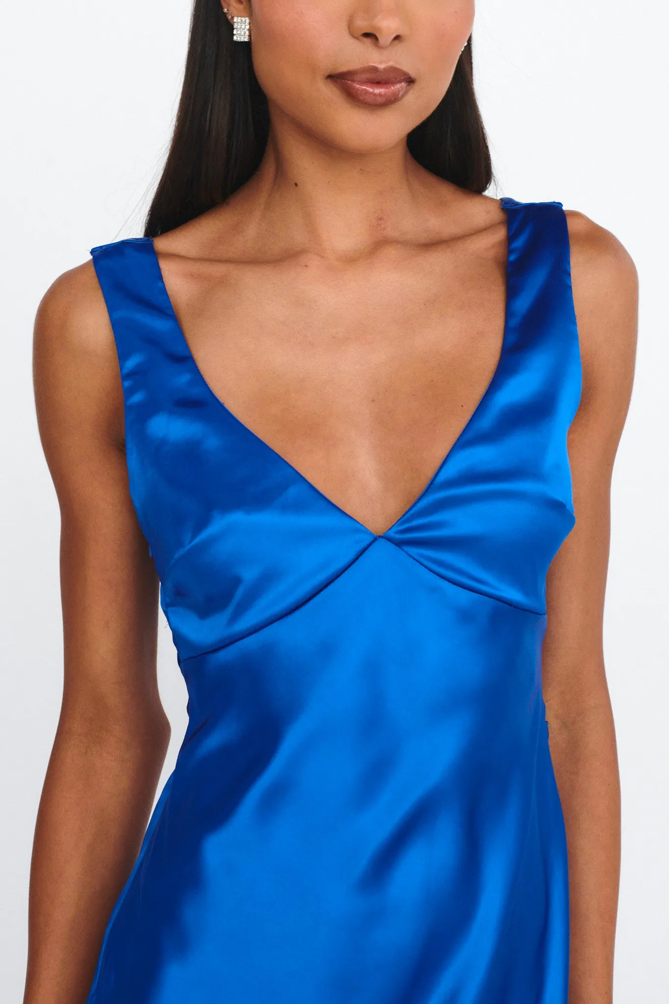 Jelena Draped Back Maxi Dress Sapphire