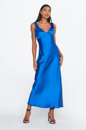 Jelena Draped Back Maxi Dress Sapphire