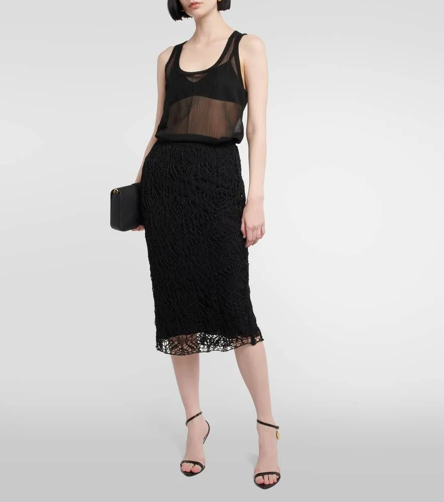 Knitted midi skirt TOM FORD, black