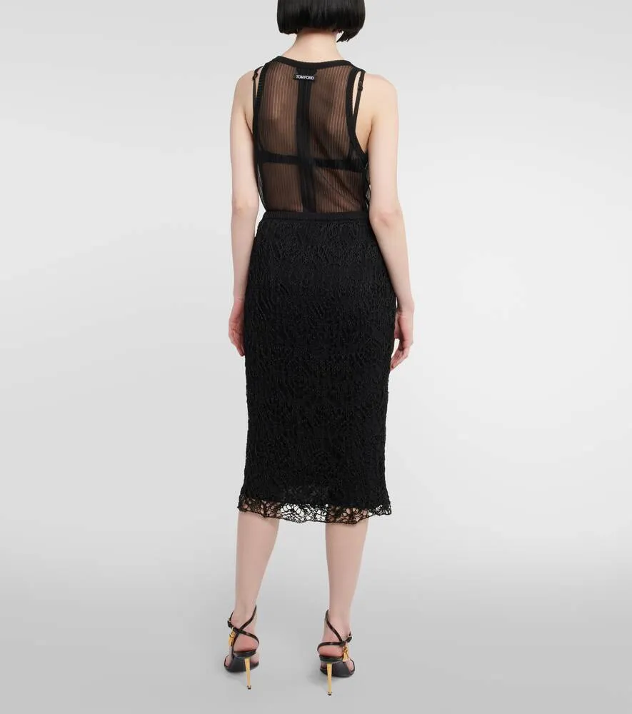 Knitted midi skirt TOM FORD, black