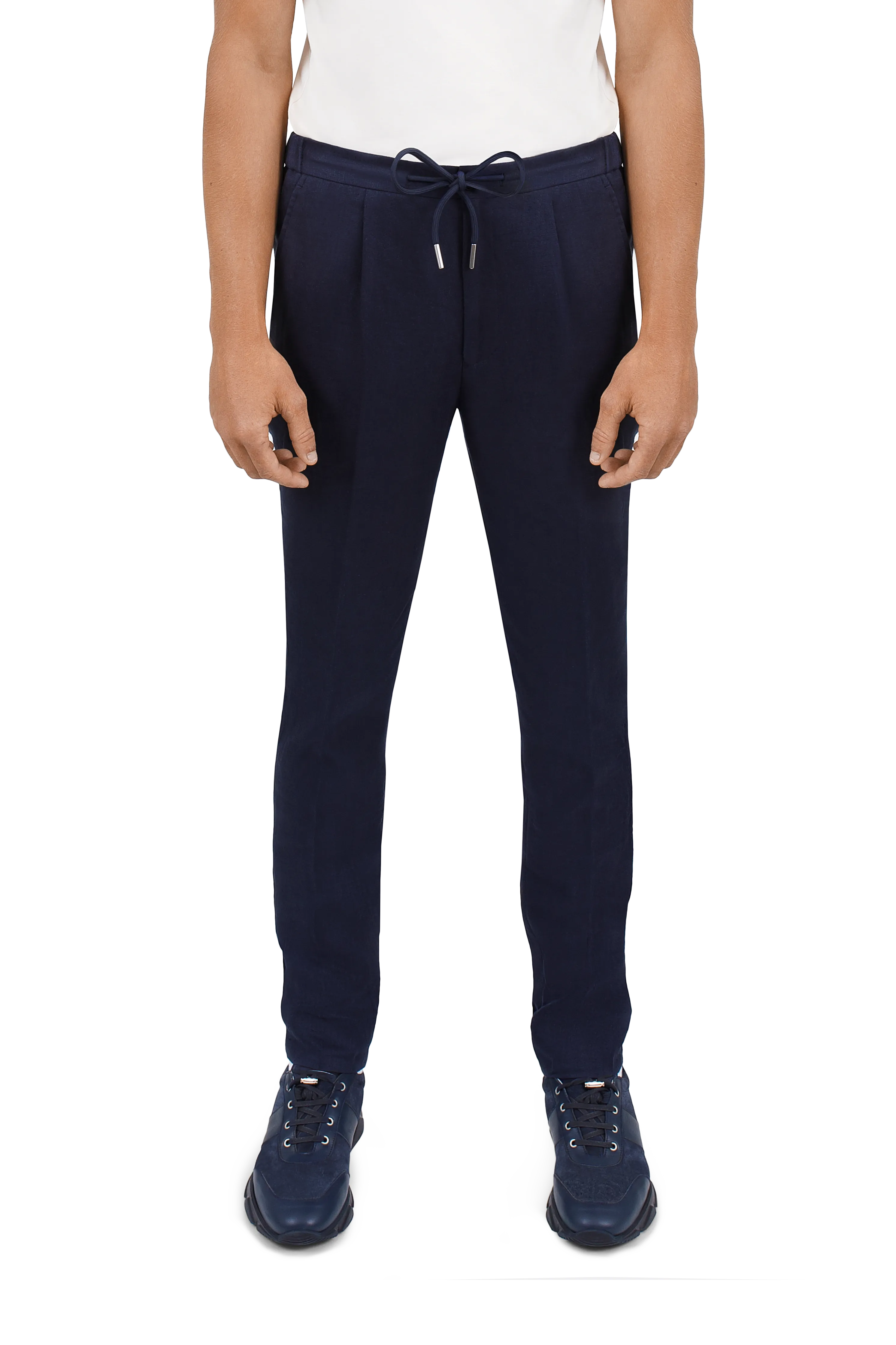 Linen Jogger in Midnight Blue