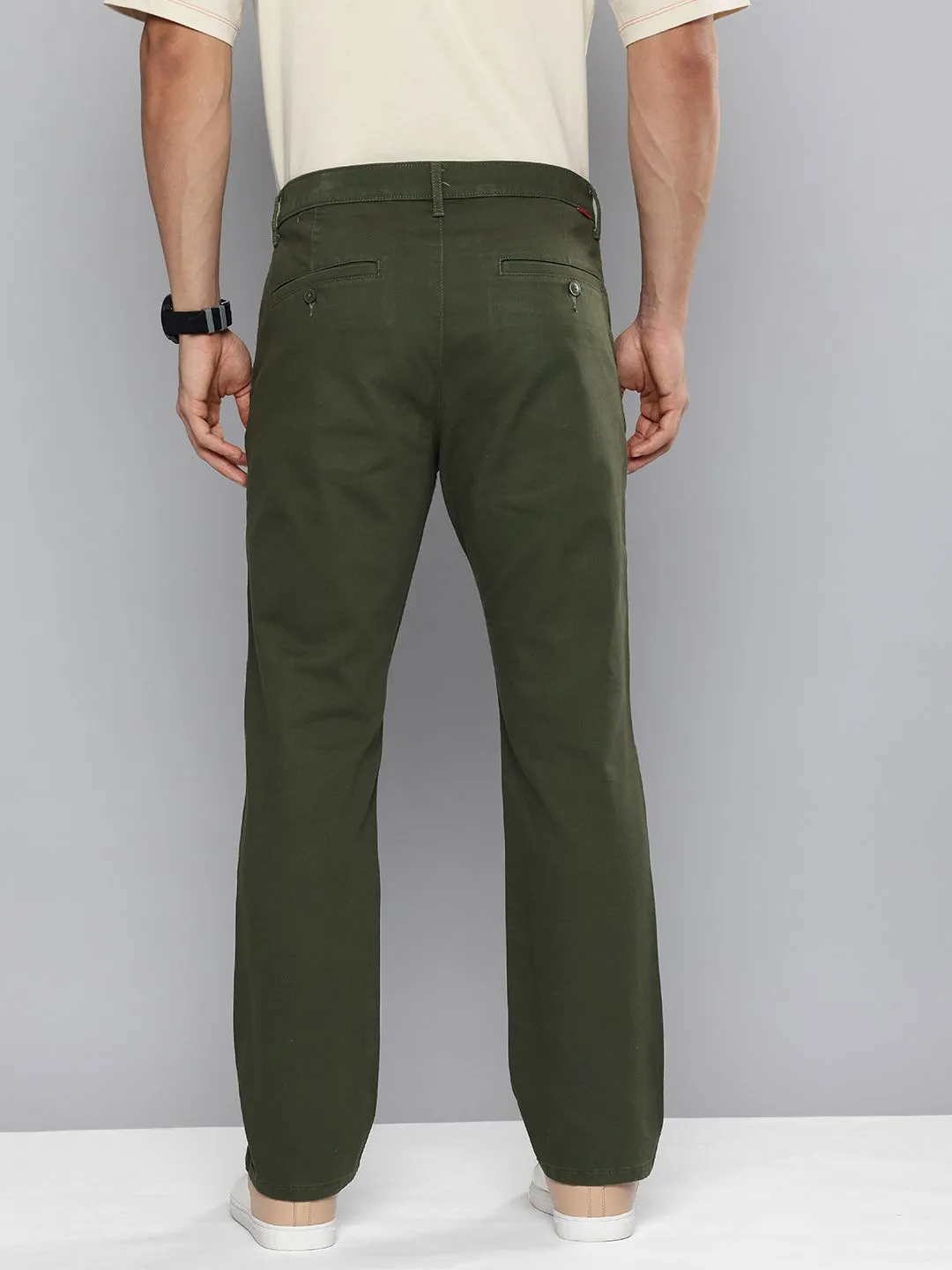 Men's Green Tapered Chinos