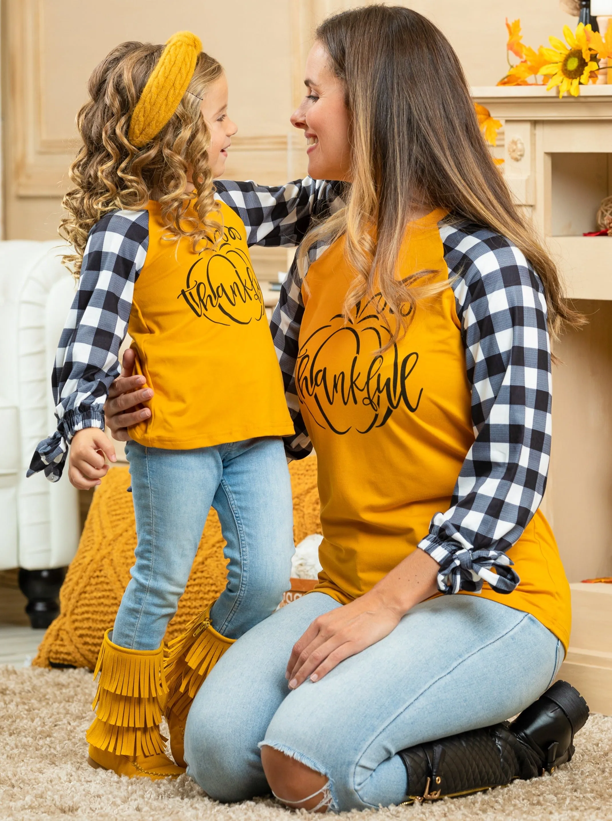 Mommy and Me Thankful Raglan Top