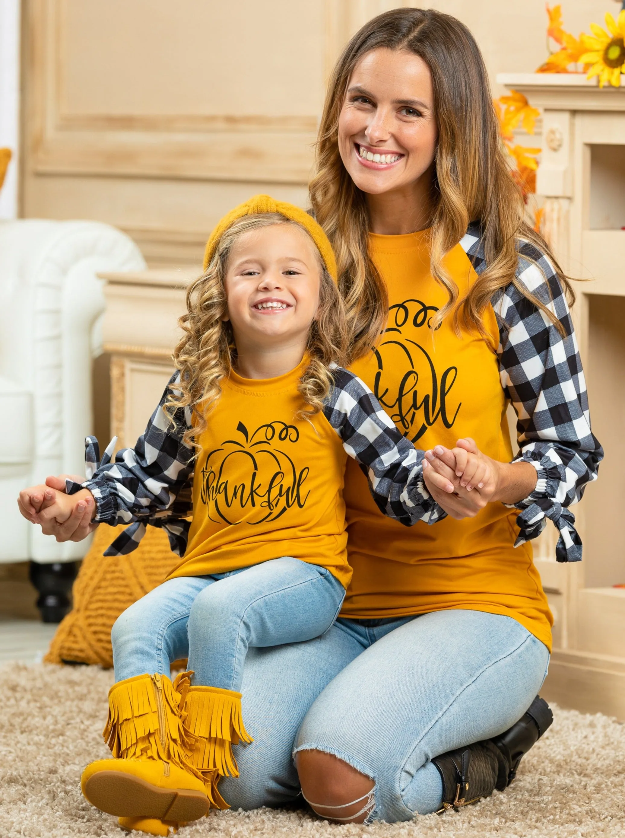 Mommy and Me Thankful Raglan Top