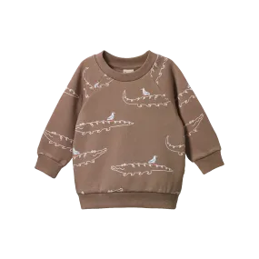 NATURE BABY EMERSON SWEATER CURIOUS CROCODILES