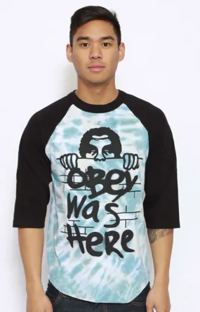 Obey Was Here Raglan - Blue