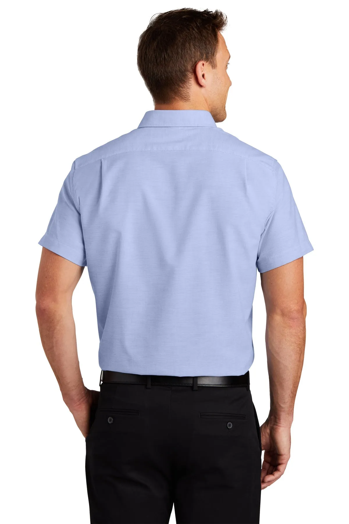 Port Authority Short Sleeve SuperPro Custom Oxford Shirts, Oxford Blue