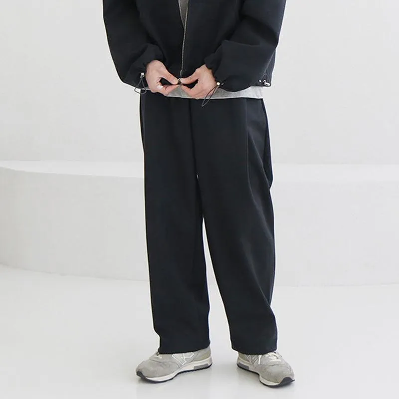 "ZIP-UP" COLLAR JK & WIDE SWEATPANTS