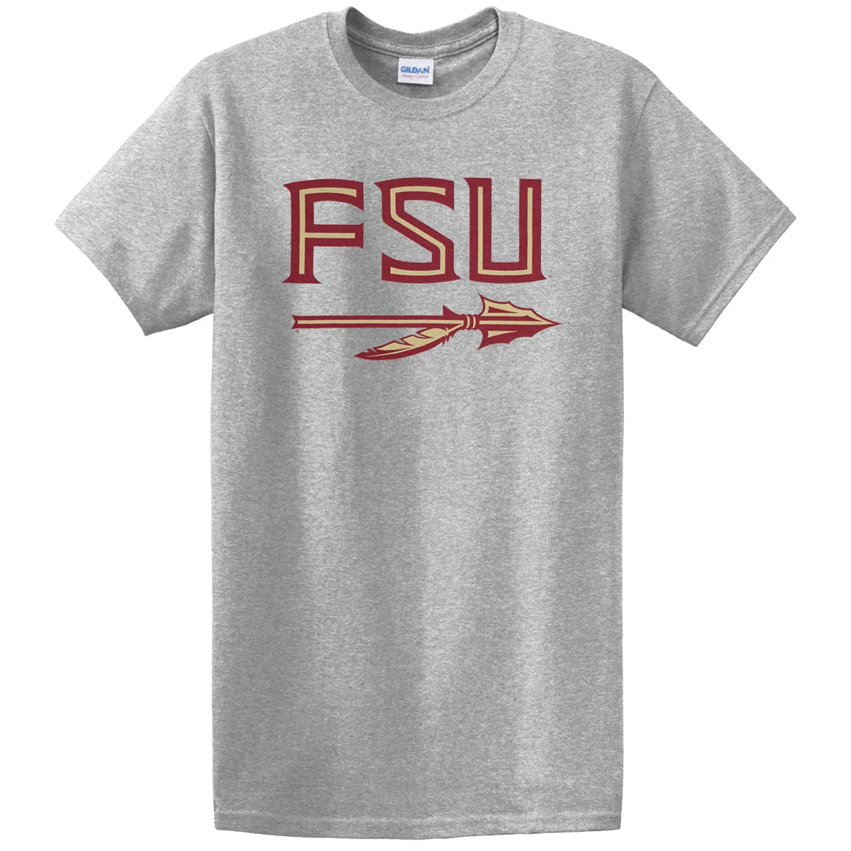 Ragz Men's FSU Spear Value Priced Short Sleeve T-shirt - Oxford