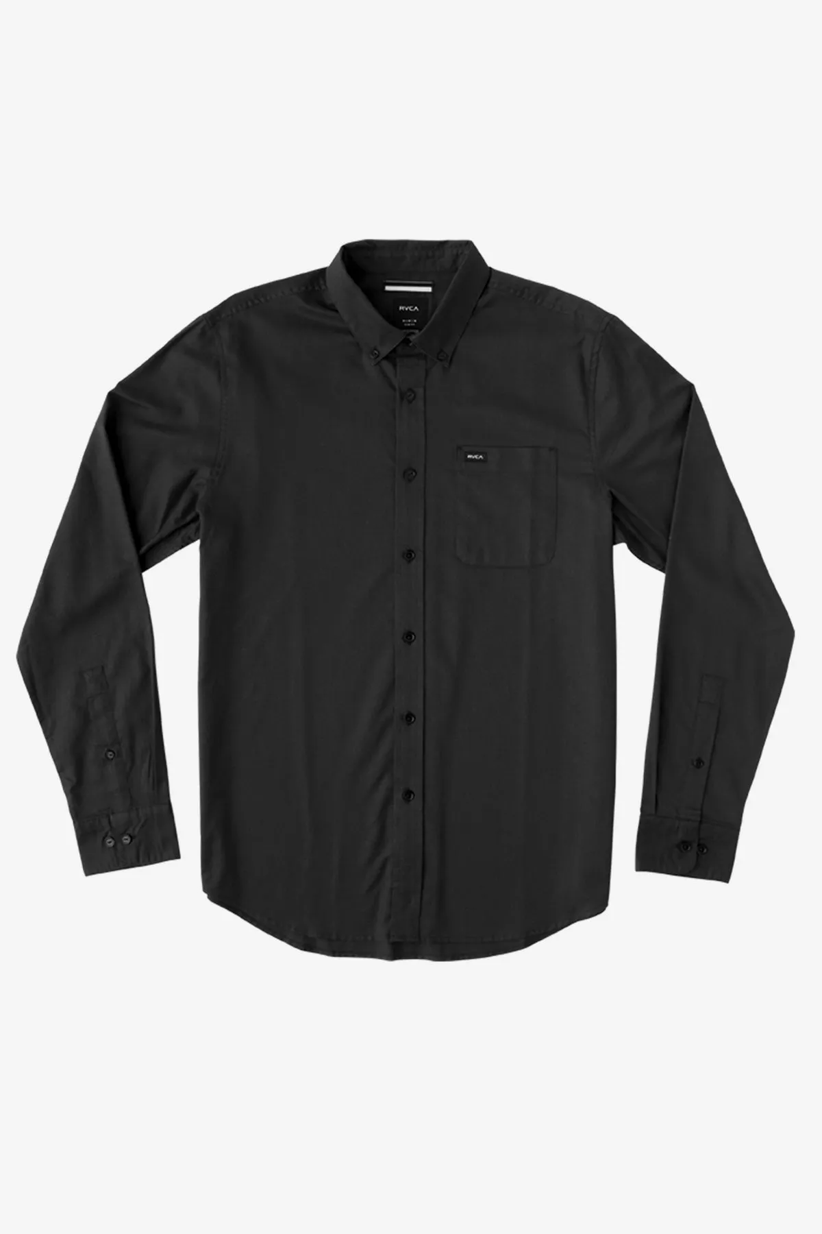 RVCA That'll Do Oxford Long Sleeve Boys Shirt - Pirate Black