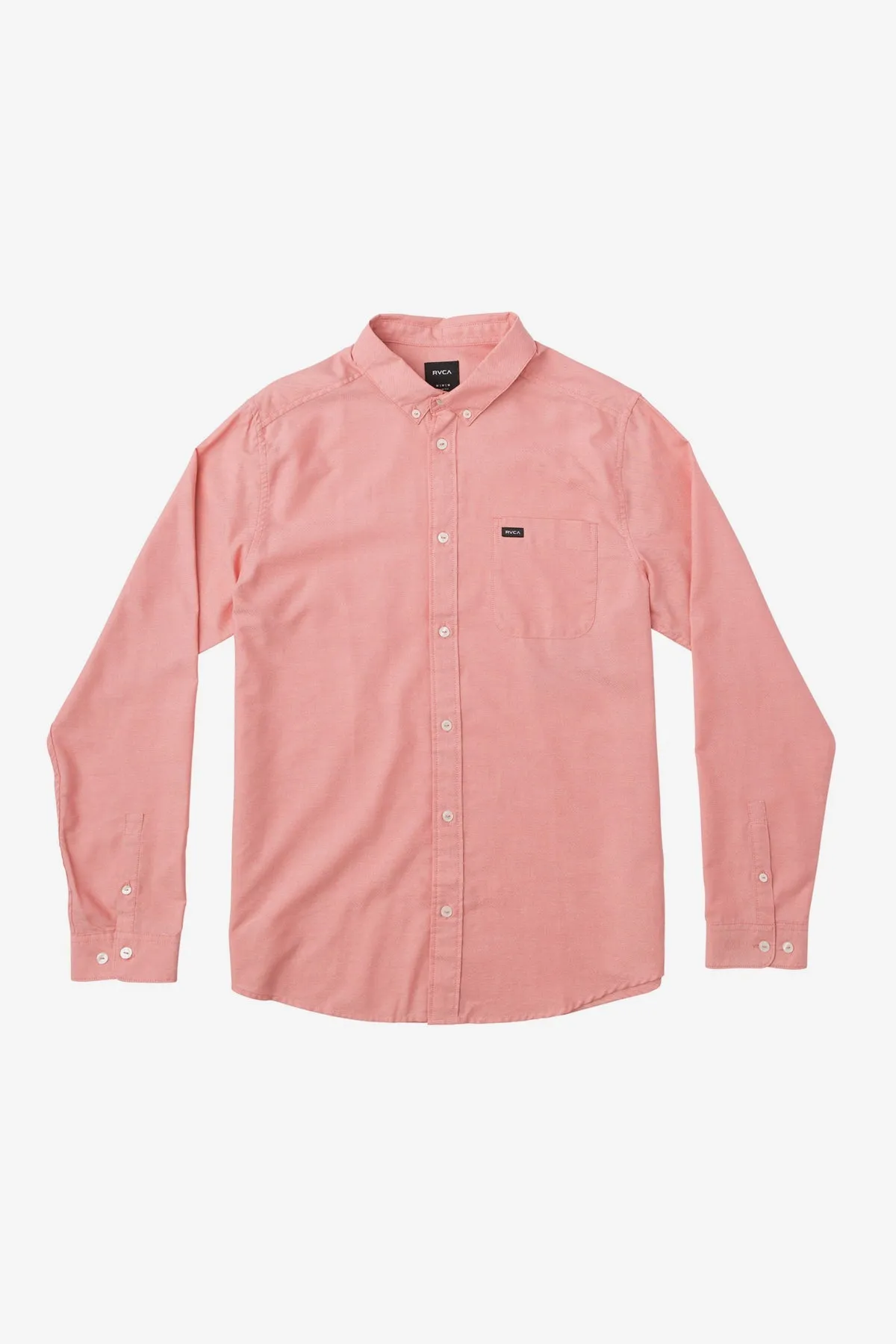 RVCA That'll Do Oxford Stretch Long Sleeve Boys Shirt - Pompeii