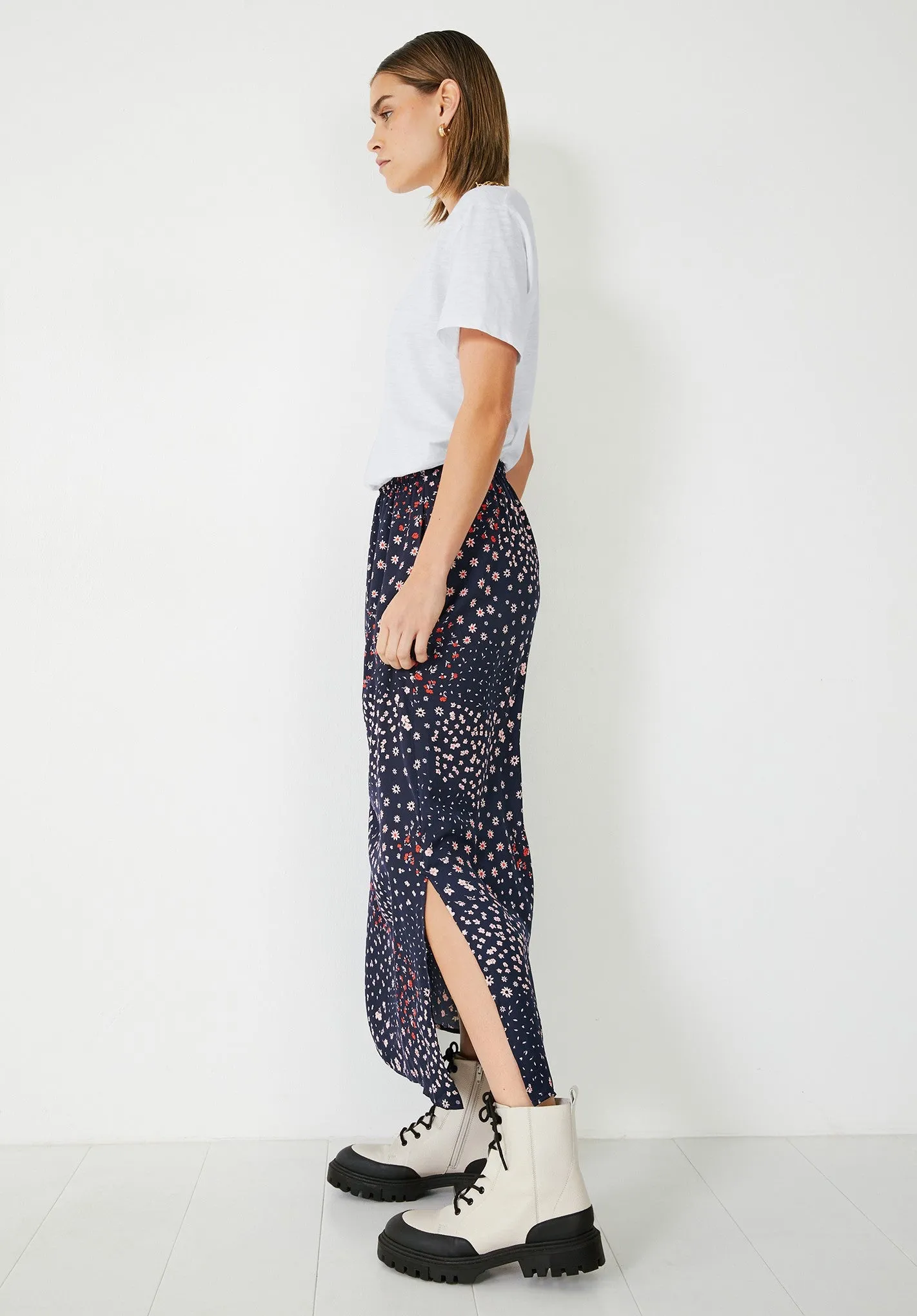 Santana Floral Printed Midi Skirt