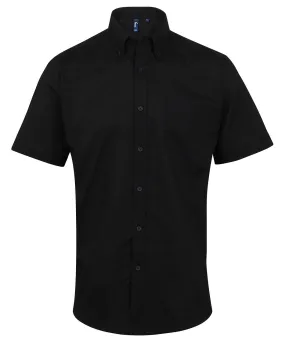 Signature Oxford short sleeve shirt | Black