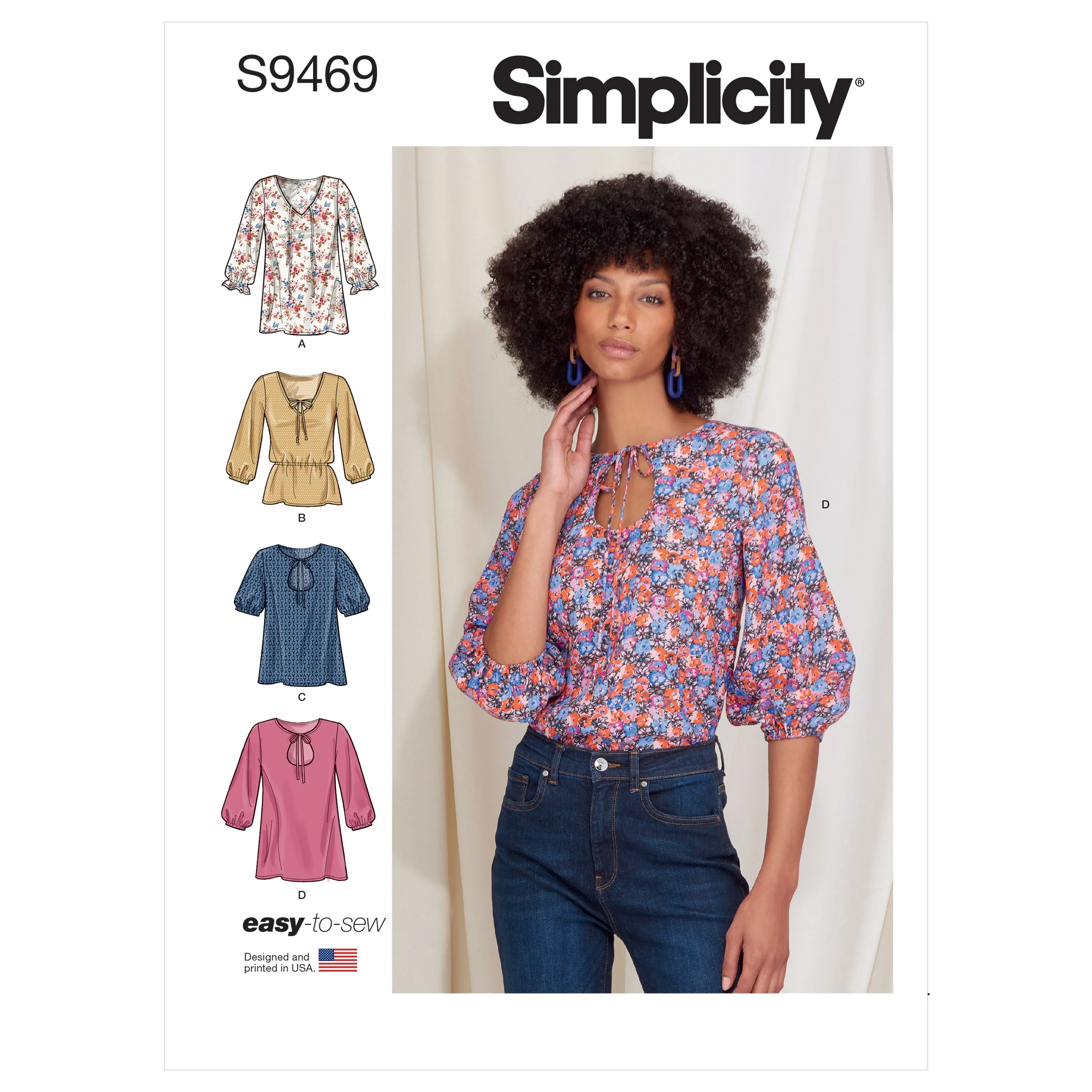 Simplicity Sewing Pattern 9469 Misses Tops