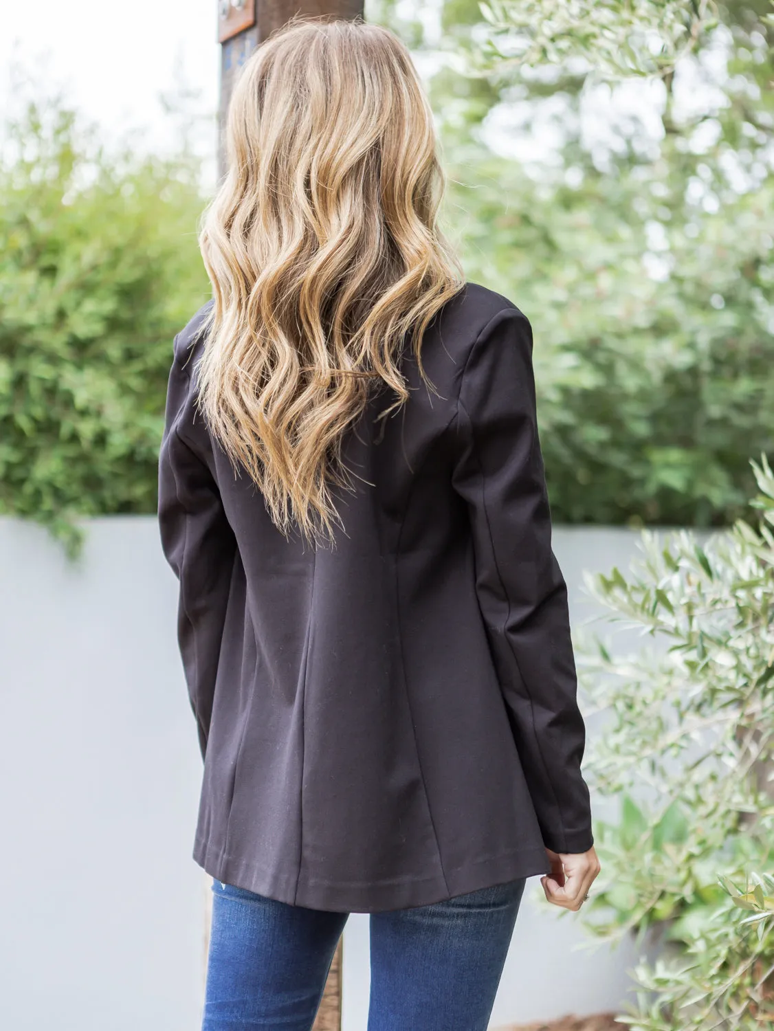 Sorrento Blazer - Black & Piping