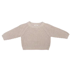 Speckled Raglan Pull Over - Pebble [GROWN]