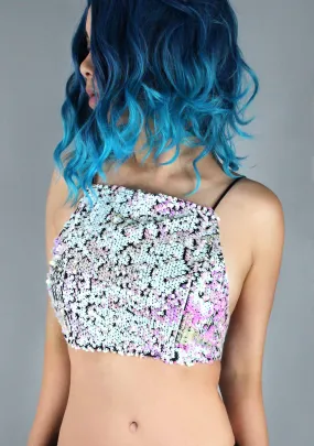 Truman Fishscale Sequin Crop Top