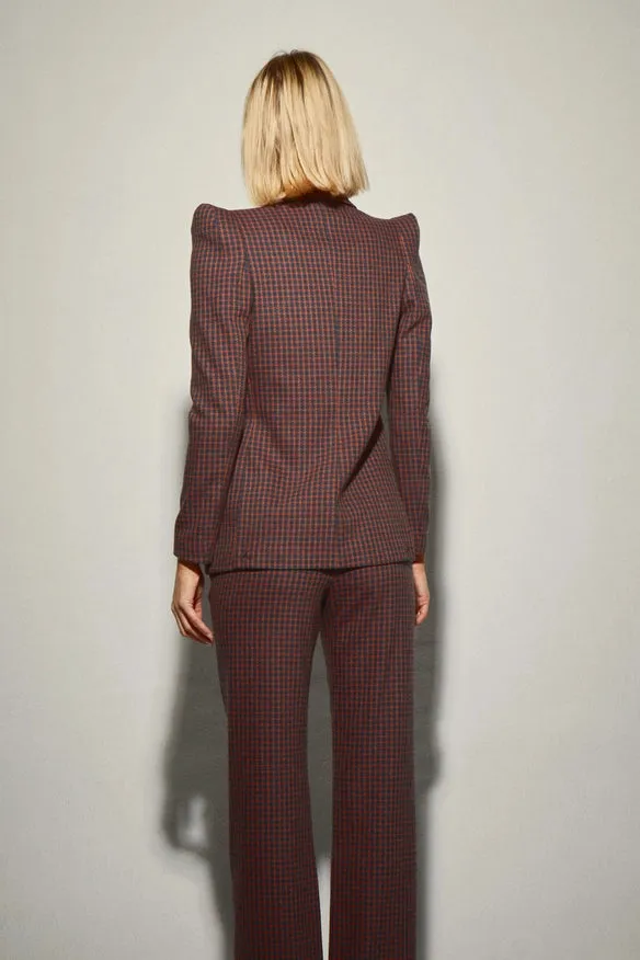 Vichy Tailored Checkered Blazer