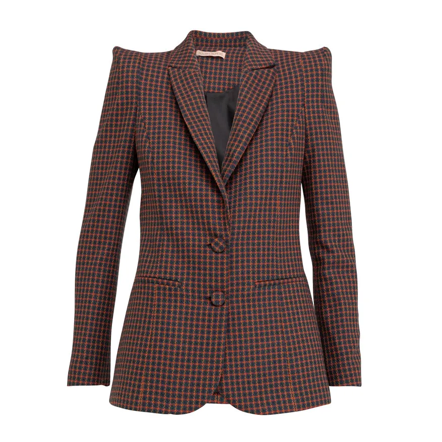 Vichy Tailored Checkered Blazer