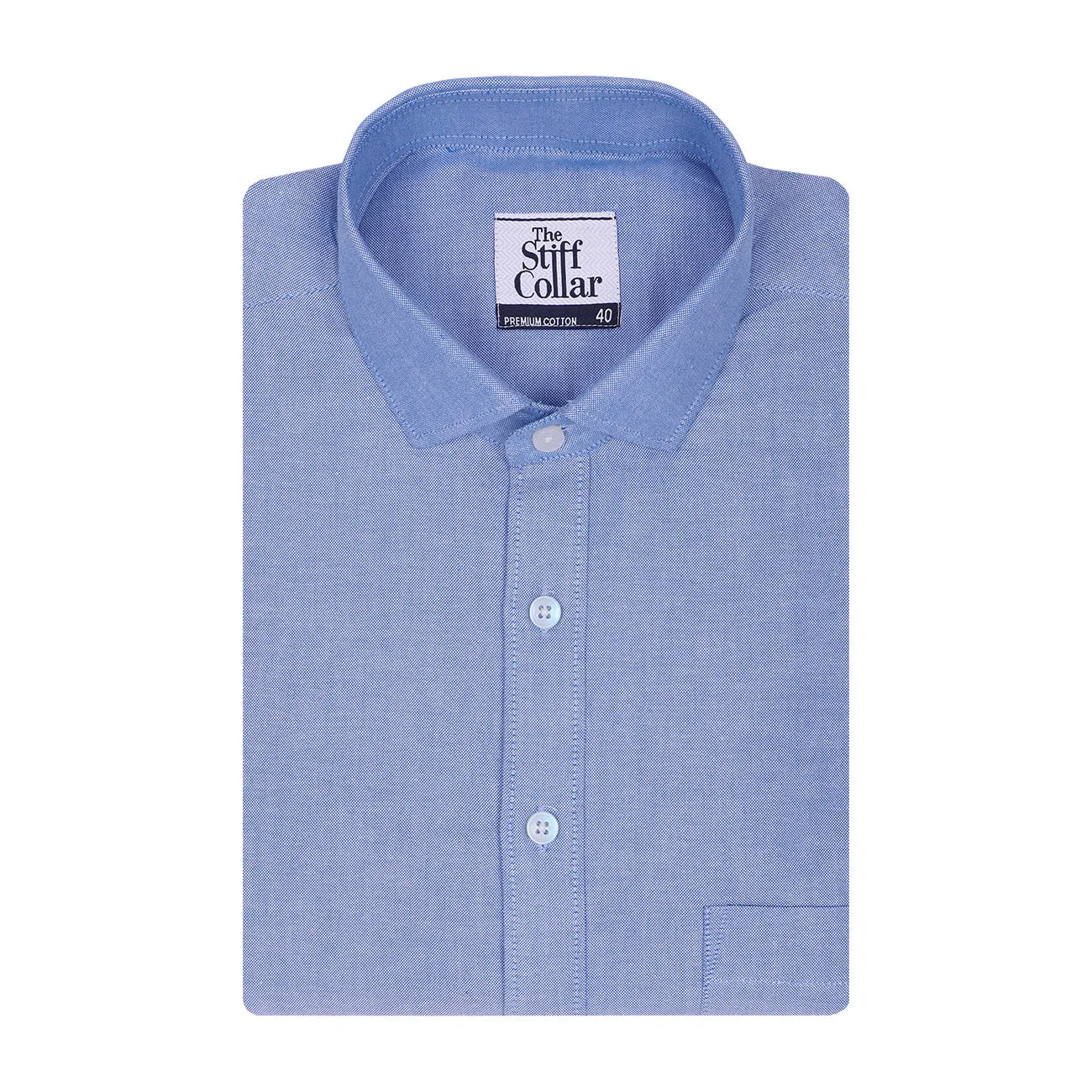 White and Blue Oxford Regular Fit Cotton Shirt Combo Pack