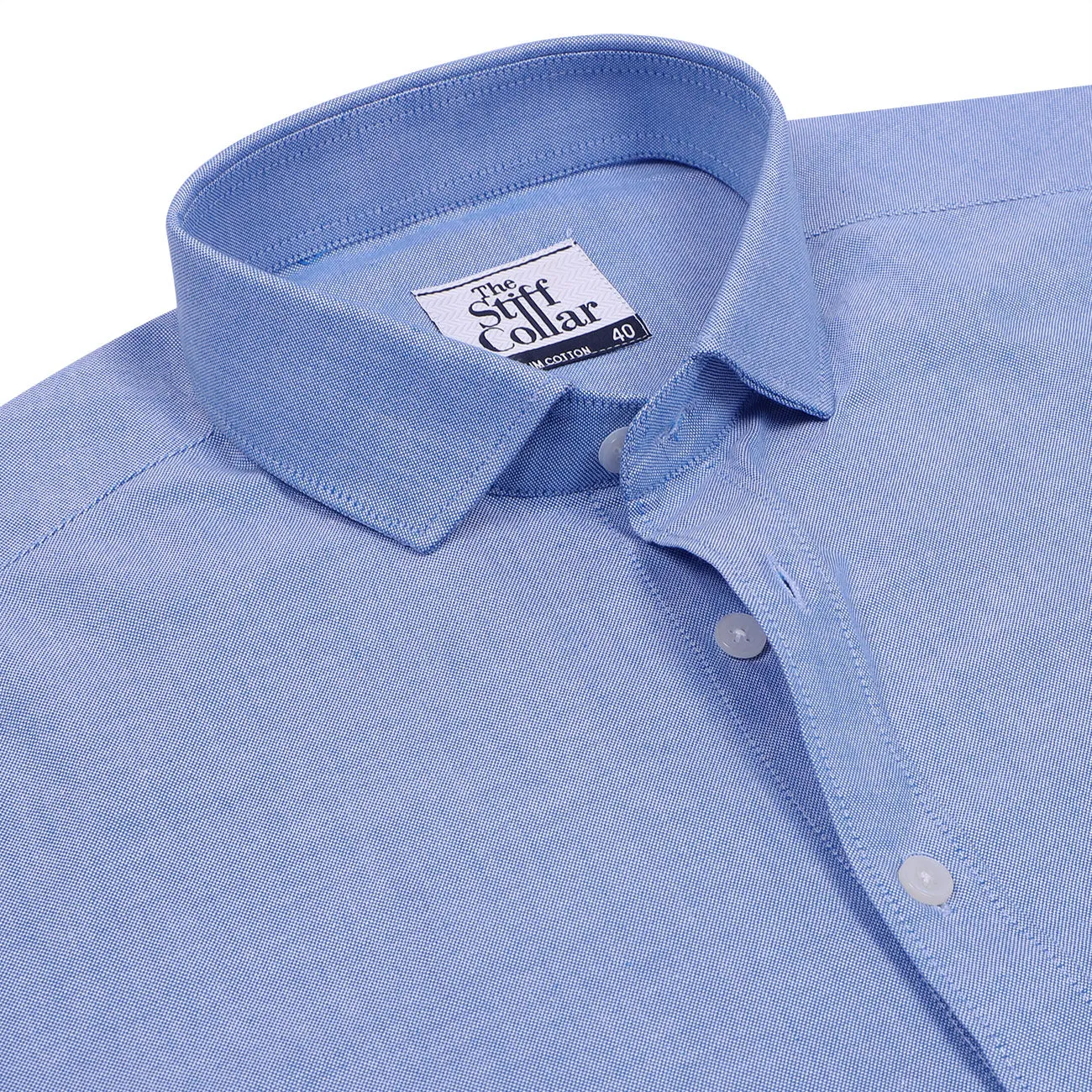 White and Blue Oxford Regular Fit Cotton Shirt Combo Pack